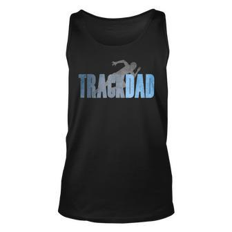 Mens Track Dad Track & Field Runner Cross Country Running Father Unisex Tank Top - Seseable