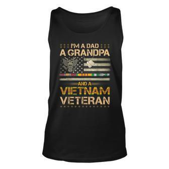 Mens Us Army Vietnam Veteran Dad Grandpa Vietnam Veteran Unisex Tank Top - Seseable