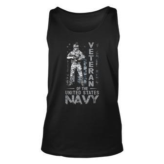 Mens Veteran Of The United States Us Navy Fathers Day Gift Unisex Tank Top - Seseable
