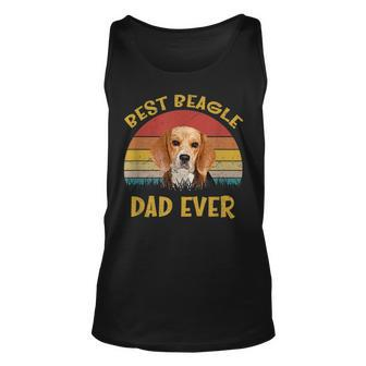 Mens Vintage Beagle Dad Gift Best Beagle Dad Ever Funny Beagle Unisex Tank Top - Seseable