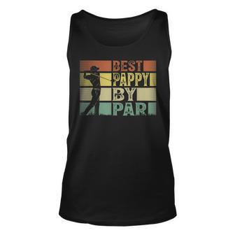 Mens Vintage Best Pappy By Par Funny Best Dad By Par Fathers Day Unisex Tank Top - Thegiftio UK