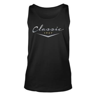 Mens Vintage Classic 1937 Birthday Gifts For Dad Husband Unisex Tank Top - Seseable