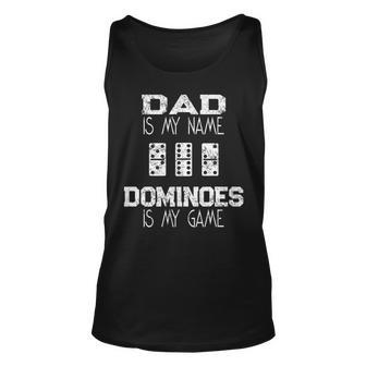 Mens Vintage Double Six Dominoes Game Themed Domino Player Dad Unisex Tank Top - Seseable