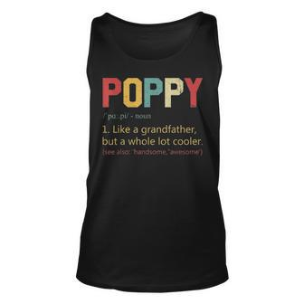 Mens Vintage Poppy Definition T Fathers Day Gifts For Dad Unisex Tank Top - Seseable