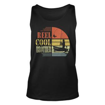 Mens Vintage Reel Cool Brother Fishing Dad Fathers Day Gift Unisex Tank Top - Thegiftio UK