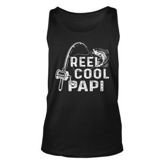 Mens Vintage Reel Cool Papi Fishing Dad Grandpa Gifts Fathers Day V2 Unisex Tank Top - Seseable