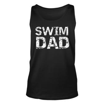 Mens Vintage Swimming Gift For Men From Kid Swimmers Swim Dad Unisex Tank Top - Seseable