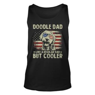 Mens Vintage Usa Flag Goldendoodle Doodle Dad Fathers Day Men Unisex Tank Top - Seseable
