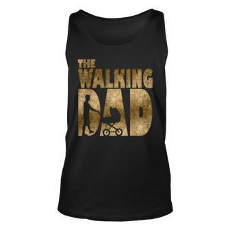Mens Walking Dad For New Fathers Day Gift Unisex Tank Top | Mazezy