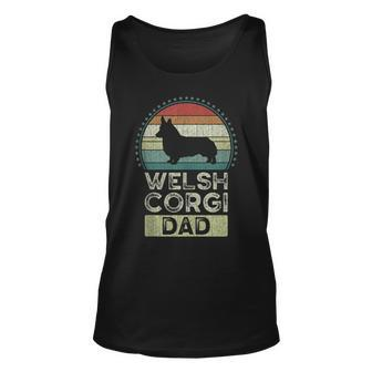 Mens Welsh Corgi Dad Fathers Day Corgi Daddy Unisex Tank Top - Thegiftio UK