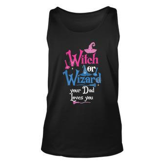 Mens Witch Or Wizard Your Dad Loves You Gender Reveal Party Unisex Tank Top - Thegiftio UK