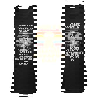 Mens Worlds Okayest Cavapoo Dad Vintage Retro Unisex Tank Top | Seseable CA