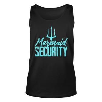 Mermaid Birthday Security Party T Shirt Dad Gift Unisex Tank Top | Mazezy DE