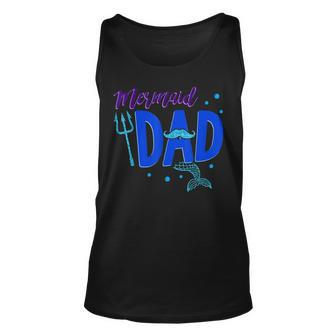 Mens Mermaid Dad Father Sea Lover T Shirt Matching Birthday Tank Top | Mazezy AU