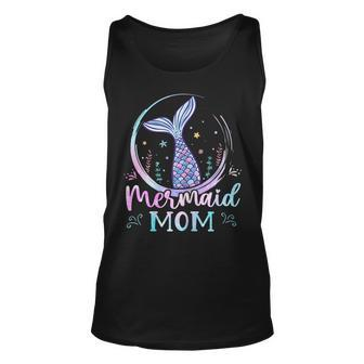 Womens Mermaid Mom Birthday Mermaid Matching Party Squad Tank Top | Mazezy