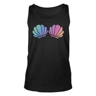 Mermaid Sea Shell Bra Costume Seashell Bra Mermaids Lovers Unisex Tank Top - Thegiftio UK