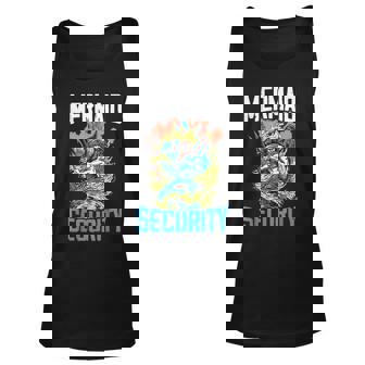 Mermaid Security Best Dad Ever Fathers Day Mermaid Lover Unisex Tank Top - Thegiftio UK