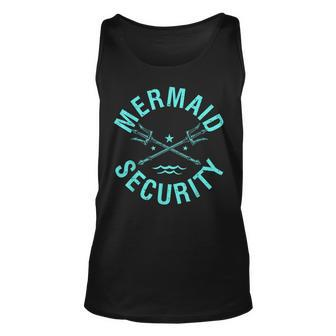 Mermaid Security Birthday Party Mer Dad Merman Unisex Tank Top | Mazezy DE