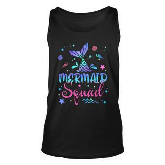 Mermaid Squad Birthday Mermaid Tail Family Matching Beach Unisex Tank Top - Thegiftio UK