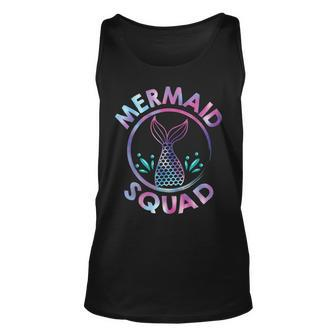 Mermaid Squad Mermaid Tail Toddler Girls Birthday Outfit Unisex Tank Top | Mazezy