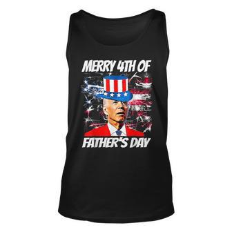 Merry 4Th Of Fathers Day Funny Joe Biden Happy Fathers Day Unisex Tank Top - Thegiftio UK