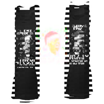 Merry 4Th Of July You Know The Thing Santa Biden Christmas V3 Unisex Tank Top - Seseable