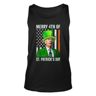 Merry 4Th Of St Patricks Day Joe Biden Leprechaun Hat V2 Unisex Tank Top - Thegiftio