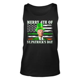 Merry 4Th Of St Patricks Day Joe Biden St Patricks Day Unisex Tank Top - Seseable