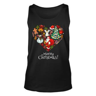 Merry Christmas Xmas Little Things Cute Heart Funny Holiday Unisex Tank Top - Seseable