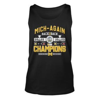 Mich Again Back 2 Back Champions Unisex Tank Top | Mazezy