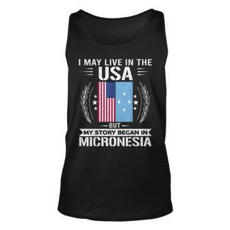 Micronesia American And Micronesian Flags Proud Unisex Tank Top | Mazezy