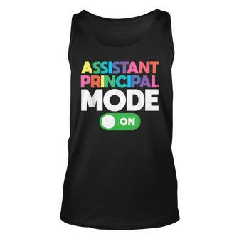 Mode On Assistant Principal Unisex Tank Top | Mazezy