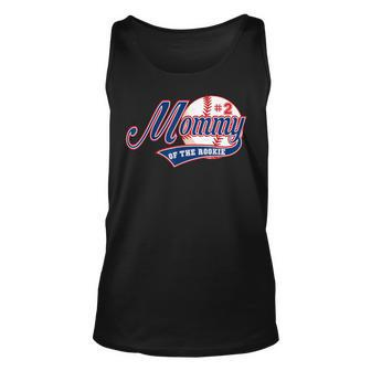 Mommy Of Rookie 2Nd Birthday Baseball Theme Matching Party Unisex Tank Top | Mazezy