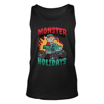 Monster Ferien Weihnachtsmann Elf Tank Top - Seseable