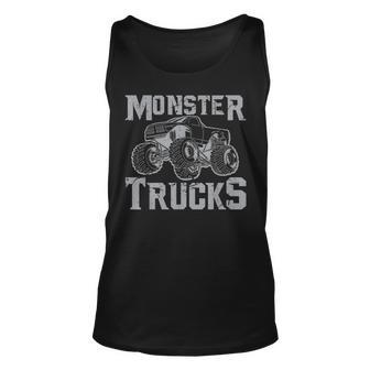 Monster Truck | Retro Vintage Off Road Unisex Tank Top - Seseable