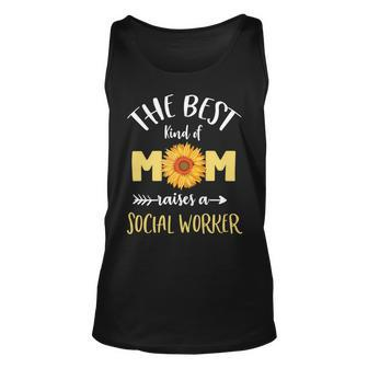 Mother Grandma The Best Kind Of Mom Raises A Social Worker Sunflower Proud 69 Mom Grandmother Unisex Tank Top - Monsterry