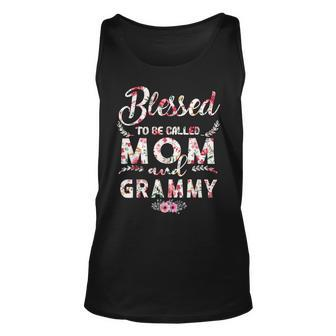 Mother Grandma Womens Blessed To Be Called Mom And Grammy Mothers D 516 Mom Grandmother Unisex Tank Top - Monsterry
