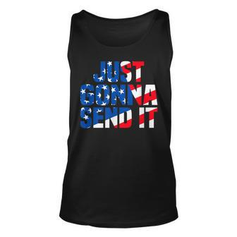 Motocross Racer Trail Rider Outdoor Just Gonna Send It Unisex Tank Top - Seseable