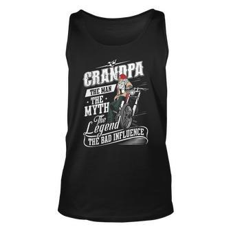 Motorcycle Grandpa The Man The Myth The Bad Influence Tank Top | Mazezy