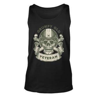 Motorcycle Grumpy Old Veteran Funny Retirement Unisex Tank Top - Thegiftio