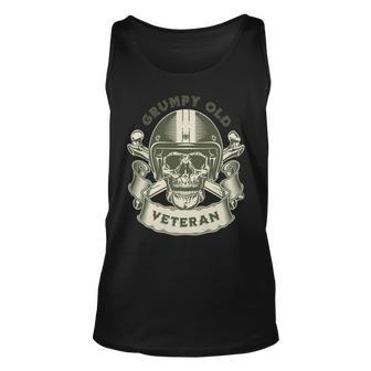 Motorcycle Grumpy Old Veteran Funny Retirement V2 Unisex Tank Top - Thegiftio