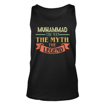 Muhammad The Man The Myth The Legend Custom Name Unisex Tank Top | Mazezy