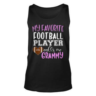 My Favorite Football Player Call Me Grammy Unisex Tank Top | Mazezy