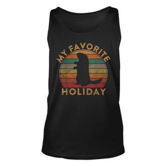 My Favorite Holiday Ground Hog Sunset Gift Groundhog Day Unisex Tank Top - Seseable