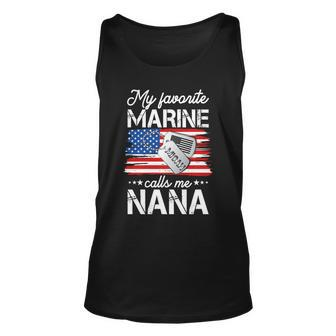 My Favorite Marine Calls Me Nana V2 Unisex Tank Top - Thegiftio UK