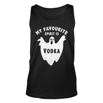 My Favorite Spirit Is Vodka Funny Halloween Vodka Drinker V3 Men Women Tank Top Graphic Print Unisex - Thegiftio UK