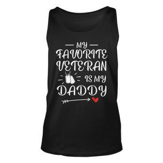 My Favorite Veteran Is My Daddy Proud Army Family Matching Unisex Tank Top - Seseable