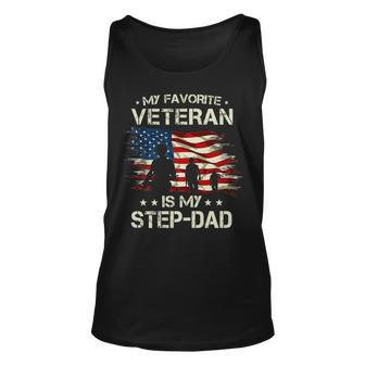 My Favorite Veteran Is My Step Dad For Father Veterans Day V2 Unisex Tank Top - Seseable
