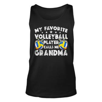 My Favorite Volleyball Player Calls Me Grandma Mothers Day Unisex Tank Top | Mazezy