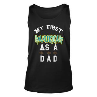 My First Hanukkah As A Dad Gift T For New Daddy Father Unisex Tank Top | Mazezy